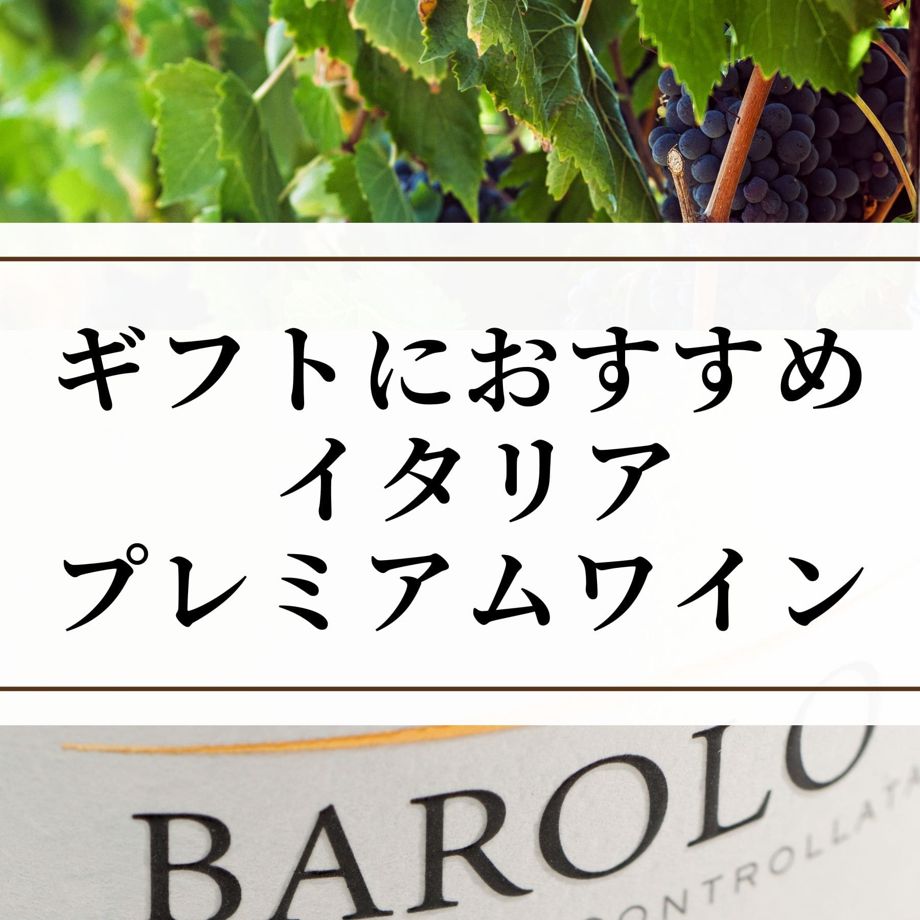 ギフトにおすすめ イタリアプレミアムワイン